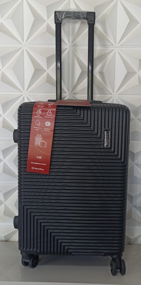 Mala Média Expansível GrandBag – Modelo GB25801022 (Preto)