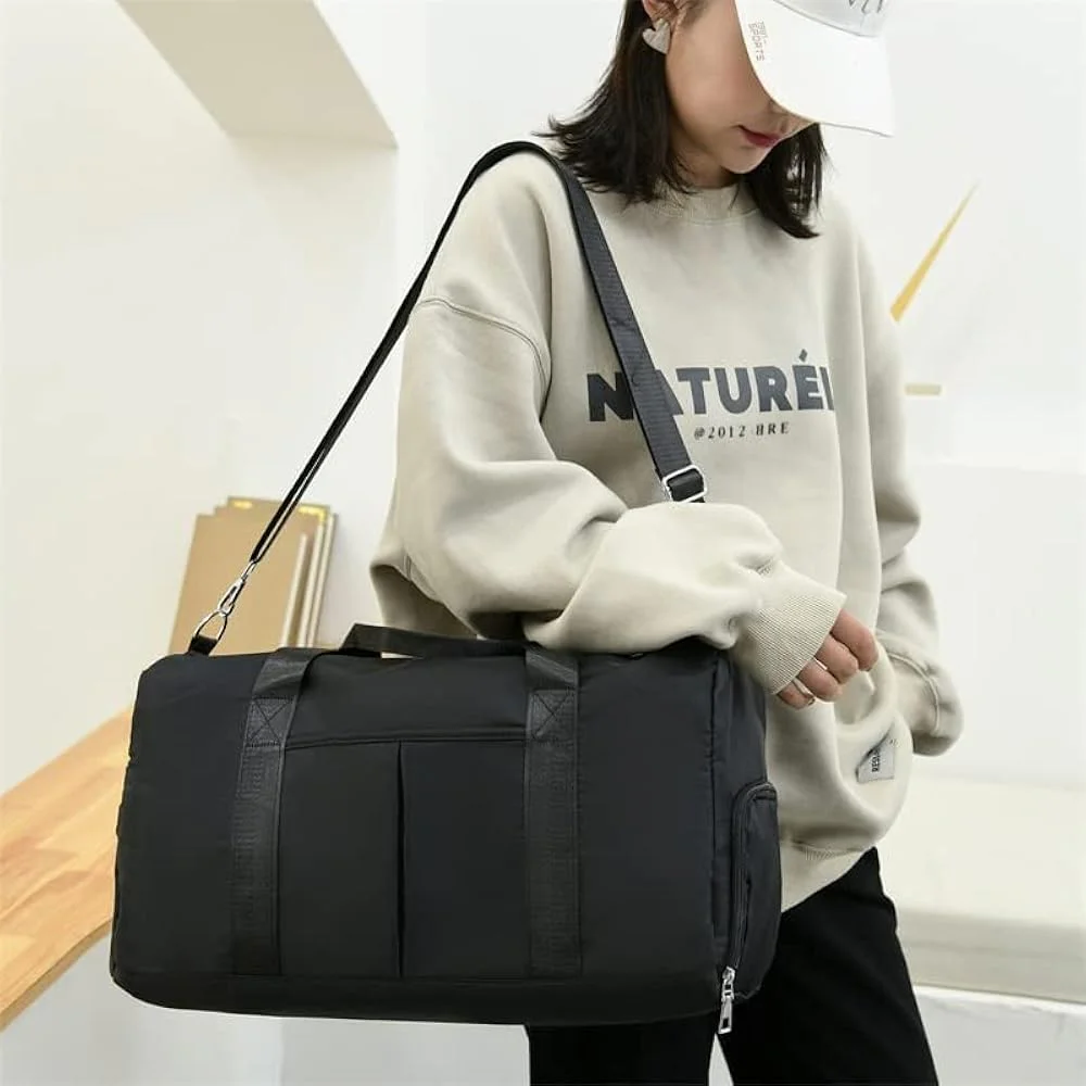 Bolsa de Viagem Blogueiro de Tendências – Mesmo Estilo Academia, Mala Impermeável Grande e Espaçosa - Imagem 11