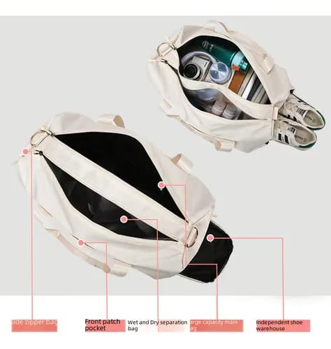 Bolsa de Viagem Blogueiro de Tendências – Mesmo Estilo Academia, Mala Impermeável Grande e Espaçosa - Imagem 9
