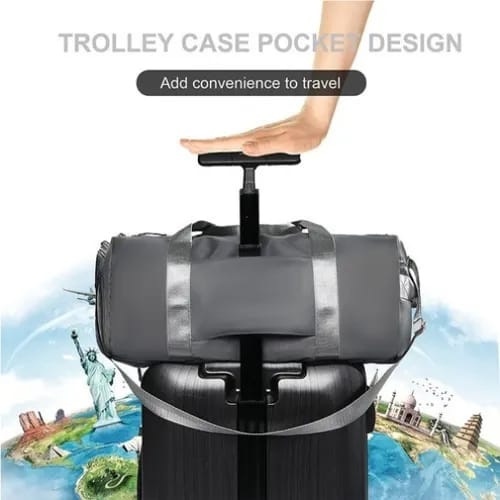 Bolsa de Viagem Blogueiro de Tendências – Mesmo Estilo Academia, Mala Impermeável Grande e Espaçosa - Imagem 7