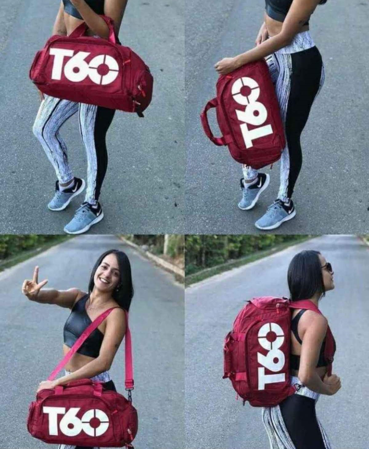 Bolsa 3 em 1 Feminina – Mala, Mochila e Transversal para Academia e Viagem - Imagem 3